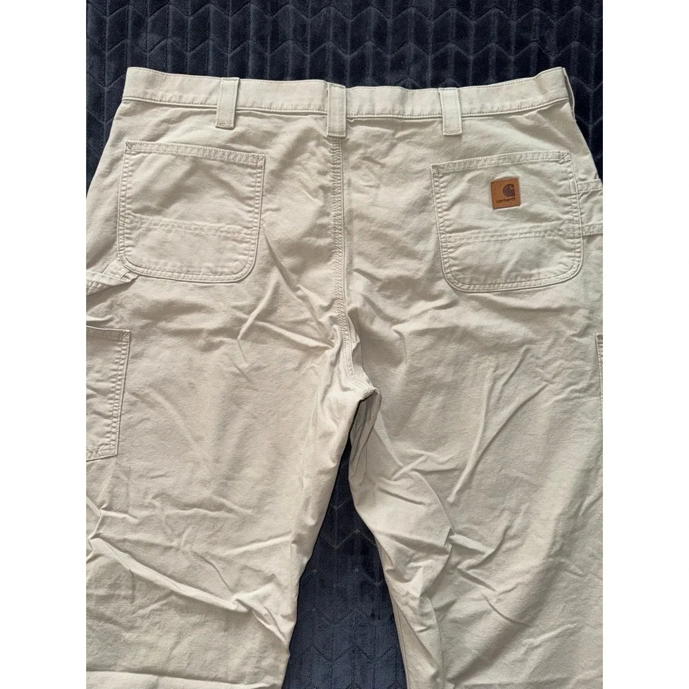 Carhartt‎ Mens Canvas Wide Leg Dungaree Pants Beige Size 42